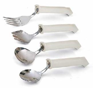 Adult Plastic Handle Swivel Teaspoon, Soup Spoon, Spork &amp; Fork (Modles 1007,1014, 1021 &amp;1025)