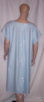 Men&#039;s Back Closure Flannel Hospital Gown