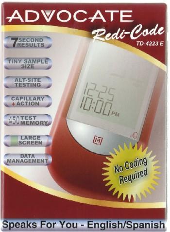 Advocate Redi-Code Talking Glucose Meter (Model Td-4223)