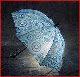 Designer Lighted Umbrella - Ripple Effect