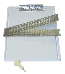 Desk Board With 27 Cell Braille Slate And Large Handle Stylus
