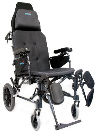 Mvp-502-Tp Folding Reclining Transport Wheelchair