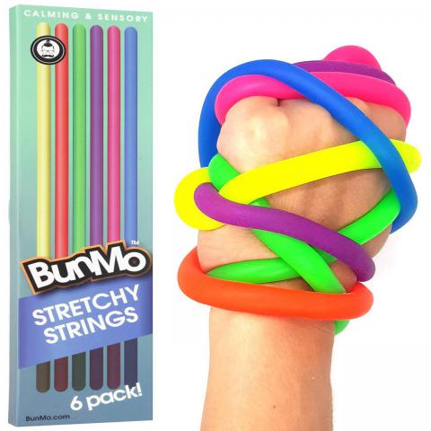 BUNMO Stress Relief Toys for Special Needs Children - Stretchy Sensory Toys for Autistic Children / ADHD / Fidgets & Anxiety Toys for Adults - 6 Pack