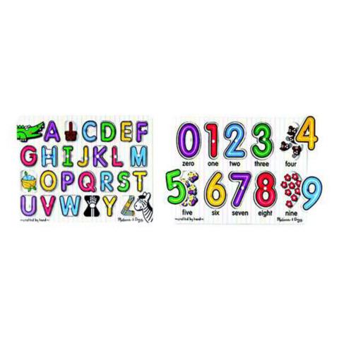Childcraft Beginning Puzzles Alphabet and Numbers Set