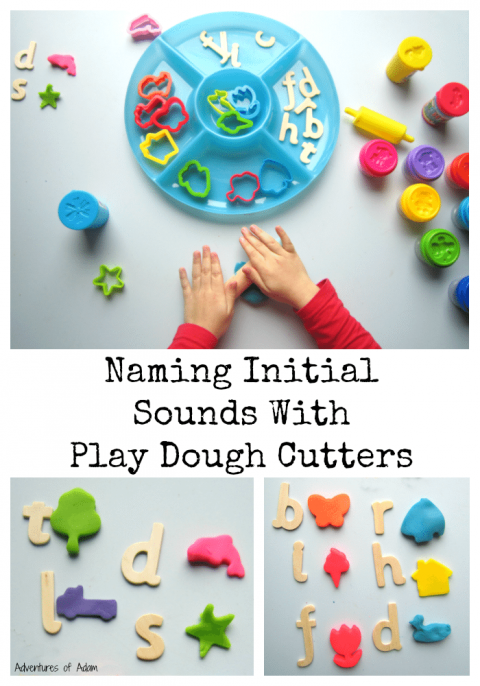 Naming Initial Sounds With Play Dough Cutters