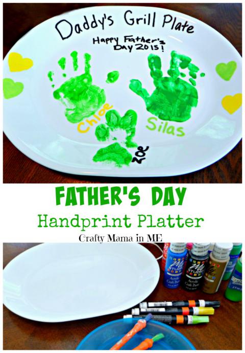 Father&#039;s Day Handprint Platter