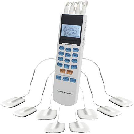  FDA cleared OTC HealthmateForever YK15AB TENS unit with 4 outputs, apply 8 pads at the same time, 15 modes Handheld Electrotherapy device | Electronic Pulse Massager for Electrotherapy Pain Management -- Pain Relief Therapy : Chosen by Sufferers of Tenni
