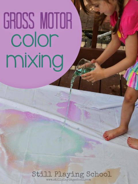 Gross Motor Color Mixing for Kids