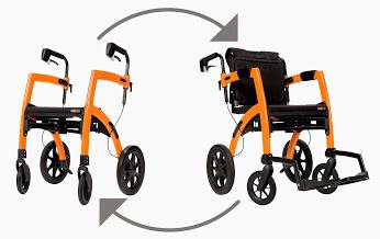 Rollz Rollator &amp; Transport Chair in One