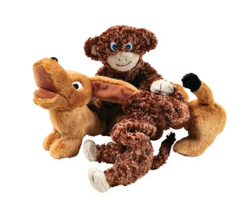 Abilitations Stretchy Pets, Stretchable Dog and Monkey Doll, Set of 2